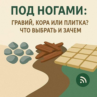 Под ногами: гравий, кора или плитка? Что выбрать и зачем